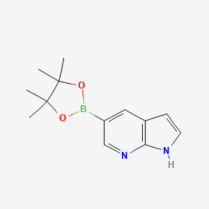 molecular formula C13H17BN2O2 B1324891 5-(4,4,5,5-tetramethyl-1,3,2-dioxaborolan-2-yl)-1H-pyrrolo[2,3-b]pyridine CAS No. 754214-56-7