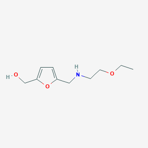 molecular formula C10H17NO3 B13248916 (5-{[(2-Ethoxyethyl)amino]methyl}furan-2-yl)methanol 