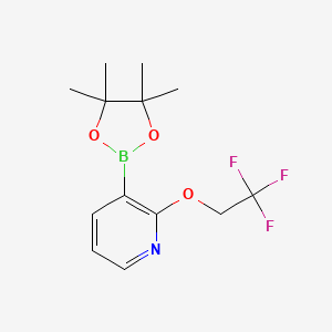 molecular formula C13H17BF3NO3 B1324892 3-(4,4,5,5-Tetramethyl-1,3,2-dioxaborolan-2-YL)-2-(2,2,2-trifluoroethoxy)pyridine CAS No. 1073354-46-7