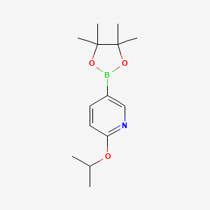 molecular formula C14H22BNO3 B1324893 2-Isopropoxy-5-(4,4,5,5-tetramethyl-1,3,2-dioxaborolan-2-yl)pyridine CAS No. 871839-91-7