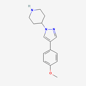 molecular formula C15H19N3O B1324895 4-[4-(4-Methoxyphenyl)-1H-Pyrazol-1-Yl]Piperidine CAS No. 902836-36-6
