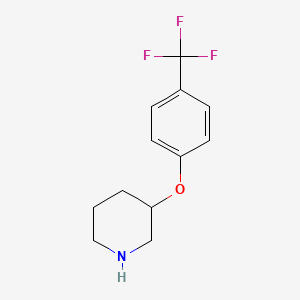 molecular formula C12H14F3NO B1324897 3-[4-(Trifluoromethyl)phenoxy]piperidine CAS No. 902836-91-3