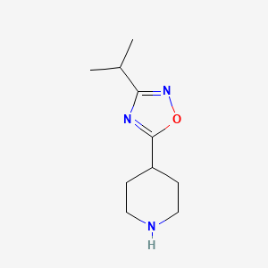 molecular formula C10H17N3O B1324898 4-(3-Isopropyl-1,2,4-oxadiazol-5-yl)piperidine CAS No. 733748-92-0
