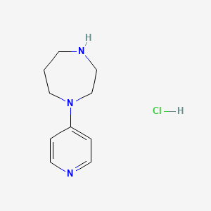 molecular formula C10H16ClN3 B13249000 1-(Pyridin-4-yl)-1,4-diazepane hydrochloride CAS No. 1192191-43-7