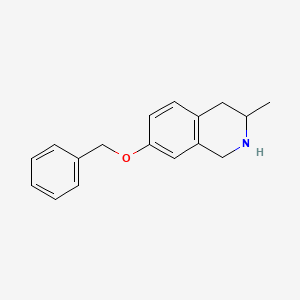 molecular formula C17H19NO B13249017 7-(Benzyloxy)-3-methyl-1,2,3,4-tetrahydroisoquinoline 