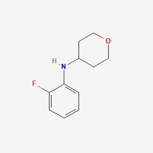 molecular formula C11H14FNO B13249025 N-(2-fluorophenyl)oxan-4-amine 