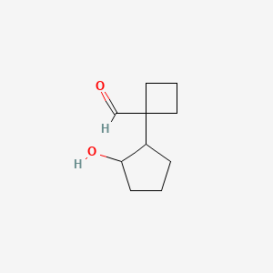 1-(2-Hydroxycyclopentyl)cyclobutane-1-carbaldehyde