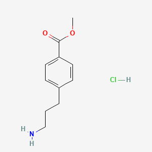 molecular formula C11H16ClNO2 B1324904 Methyl 4-(3-aminopropyl)benzoate hydrochloride CAS No. 74733-37-2