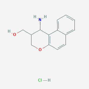 molecular formula C14H16ClNO2 B1324905 (1-amino-2,3-dihydro-1H-benzo[f]chromen-2-yl)methanol hydrochloride CAS No. 321392-00-1
