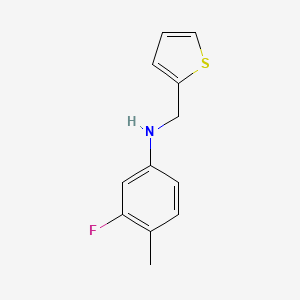 3-fluoro-4-methyl-N-(thiophen-2-ylmethyl)aniline