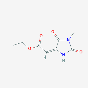 Ethyl 2-(1-methyl-2,5-dioxoimidazolidin-4-ylidene)acetate