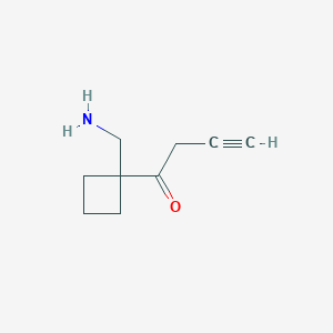 1-[1-(Aminomethyl)cyclobutyl]but-3-yn-1-one