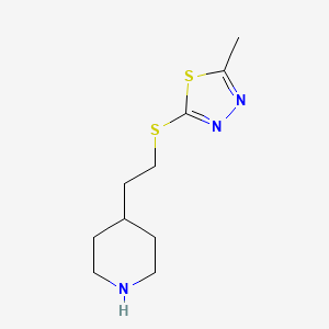 4-{2-[(5-Methyl-1,3,4-thiadiazol-2-yl)sulfanyl]ethyl}piperidine