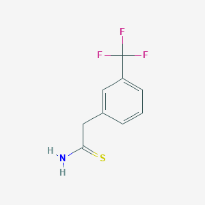 molecular formula C9H8F3NS B1324908 2-[3-(Trifluoromethyl)phenyl]ethanethioamide CAS No. 952182-78-4