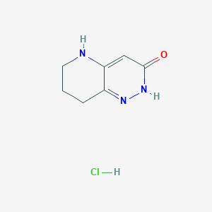 molecular formula C7H10ClN3O B13249092 2H,3H,5H,6H,7H,8H-Pyrido[3,2-c]pyridazin-3-one hydrochloride 