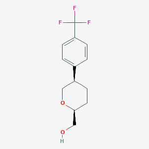 [(2S,5R)-5-[4-(Trifluoromethyl)phenyl]oxan-2-yl]methanol