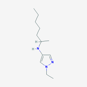 molecular formula C12H23N3 B13249105 1-Ethyl-N-(heptan-2-yl)-1H-pyrazol-4-amine 