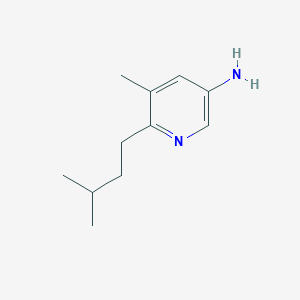 5-Methyl-6-(3-methylbutyl)pyridin-3-amine