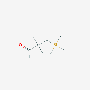 molecular formula C8H18OSi B13249129 2,2-Dimethyl-3-(trimethylsilyl)propanal 