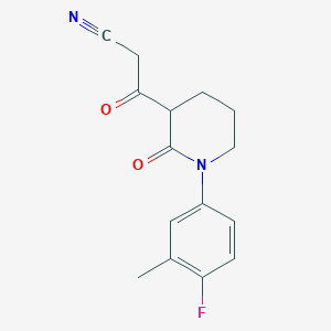 3-[1-(4-Fluoro-3-methylphenyl)-2-oxopiperidin-3-yl]-3-oxopropanenitrile