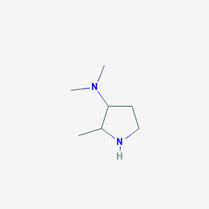 molecular formula C7H16N2 B13249154 N,N,2-trimethylpyrrolidin-3-amine 