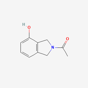 molecular formula C10H11NO2 B13249166 1-(4-Hydroxy-2,3-dihydro-1H-isoindol-2-yl)ethan-1-one 