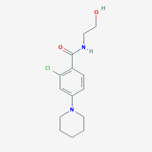 molecular formula C14H19ClN2O2 B1324918 2-chloro-N-(2-hydroxyethyl)-4-piperidinobenzenecarboxamide CAS No. 952183-00-5