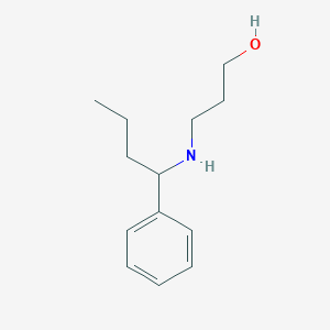 molecular formula C13H21NO B13249185 3-[(1-Phenylbutyl)amino]propan-1-ol 