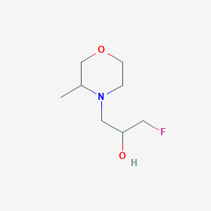 molecular formula C8H16FNO2 B13249191 1-Fluoro-3-(3-methylmorpholin-4-yl)propan-2-ol 