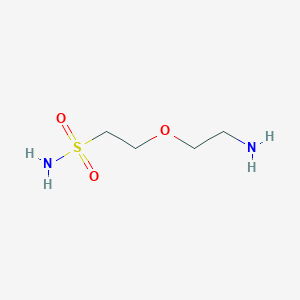 molecular formula C4H12N2O3S B13249207 2-(2-Aminoethoxy)ethane-1-sulfonamide 