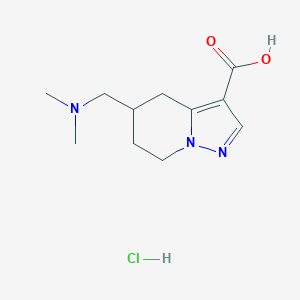 5-[(dimethylamino)methyl]-4H,5H,6H,7H-pyrazolo[1,5-a]pyridine-3-carboxylic acid hydrochloride