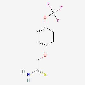 molecular formula C9H8F3NO2S B1324922 2-[4-(Trifluoromethoxy)phenoxy]ethanethioamide CAS No. 952183-07-2