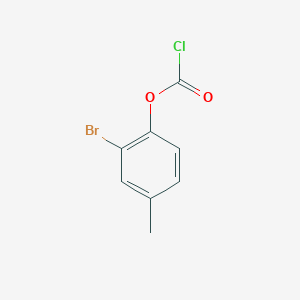 molecular formula C8H6BrClO2 B13249231 2-Bromo-4-methylphenyl chloroformate 