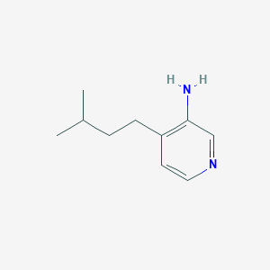 molecular formula C10H16N2 B13249248 4-(3-Methylbutyl)pyridin-3-amine 