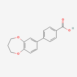 molecular formula C16H14O4 B1324926 4-(3,4-Dihydro-2H-1,5-benzodioxepin-7-yl)-benzenecarboxylic acid CAS No. 952183-13-0