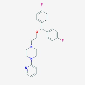 molecular formula C24H25F2N3O B132493 1-[2-[bis(4-Fluorophenyl)methoxy]ethyl]-4-(pyridinyl)-piperazine CAS No. 154558-38-0