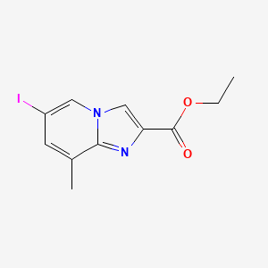 molecular formula C11H11IN2O2 B1324930 Ethyl 6-iodo-8-methylimidazo[1,2-a]pyridine-2-carboxylate CAS No. 952183-17-4