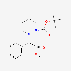 molecular formula C18H26N2O4 B1324931 tert-Butyl 2-(2-methoxy-2-oxo-1-phenylethyl)tetrahydropyridazine-1(2H)-carboxylate CAS No. 952183-18-5