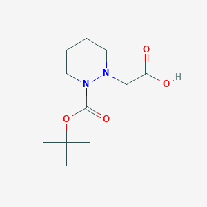 molecular formula C11H20N2O4 B1324932 2-[2-(叔丁氧羰基)四氢-1(2H)-吡哒嗪基]乙酸 CAS No. 952183-19-6