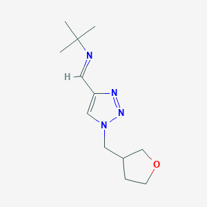 (Z)-tert-Butyl({1-[(oxolan-3-yl)methyl]-1H-1,2,3-triazol-4-yl}methylidene)amine