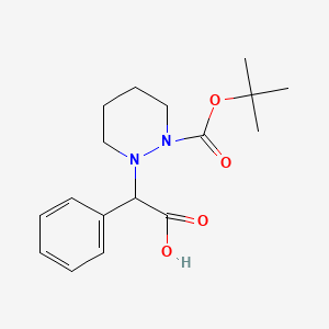 molecular formula C17H24N2O4 B1324933 2-[2-(tert-Butoxycarbonyl)tetrahydro-1(2H)-pyridazinyl]-2-phenylacetic acid CAS No. 952183-20-9
