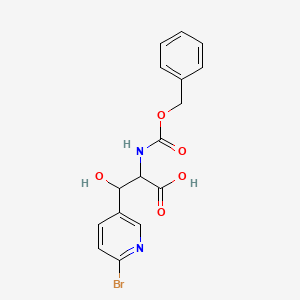 2-{[(Benzyloxy)carbonyl]amino}-3-(6-bromopyridin-3-yl)-3-hydroxypropanoic acid