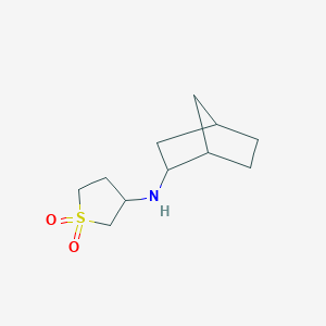 molecular formula C11H19NO2S B13249396 3-({Bicyclo[2.2.1]heptan-2-yl}amino)-1lambda6-thiolane-1,1-dione 