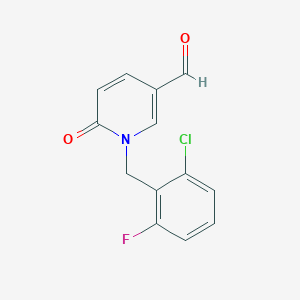 molecular formula C13H9ClFNO2 B1324941 1-(2-Chloro-6-fluorobenzyl)-6-oxo-1,6-dihydro-3-pyridinecarbaldehyde CAS No. 952183-37-8