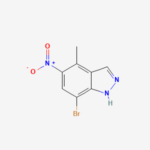 molecular formula C8H6BrN3O2 B1324946 7-溴-4-甲基-5-硝基-1H-吲唑 CAS No. 952183-46-9