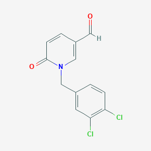 molecular formula C13H9Cl2NO2 B1324949 1-(3,4-Dichlorobenzyl)-6-oxo-1,6-dihydro-3-pyridinecarbaldehyde CAS No. 952183-56-1