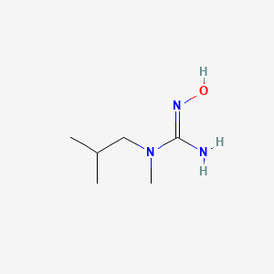 molecular formula C6H15N3O B13249508 2-Hydroxy-1-methyl-1-(2-methylpropyl)guanidine 