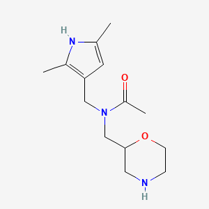 N-[(2,5-Dimethyl-1H-pyrrol-3-yl)methyl]-N-(morpholin-2-ylmethyl)acetamide