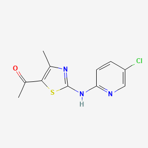 1-{2-[(5-Chloro-2-pyridinyl)amino]-4-methyl-1,3-thiazol-5-yl}-1-ethanone