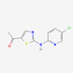 molecular formula C10H8ClN3OS B1324956 1-{2-[(5-Chloro-2-pyridinyl)amino]-1,3-thiazol-5-yl}-1-ethanone CAS No. 952183-72-1
